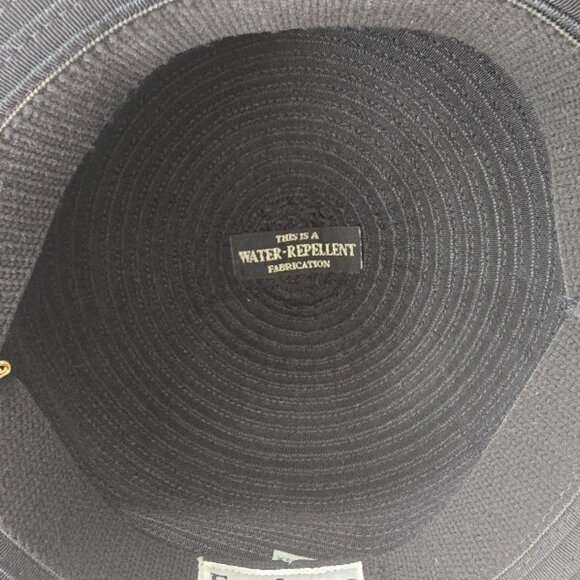 Black Straw Hat with Bow - Picture 2 of 3